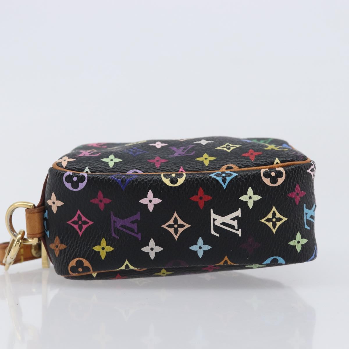 LOUIS VUITTON Monogram Multicolor Trousse Wapity Pouch Black M58034 Auth 206275A