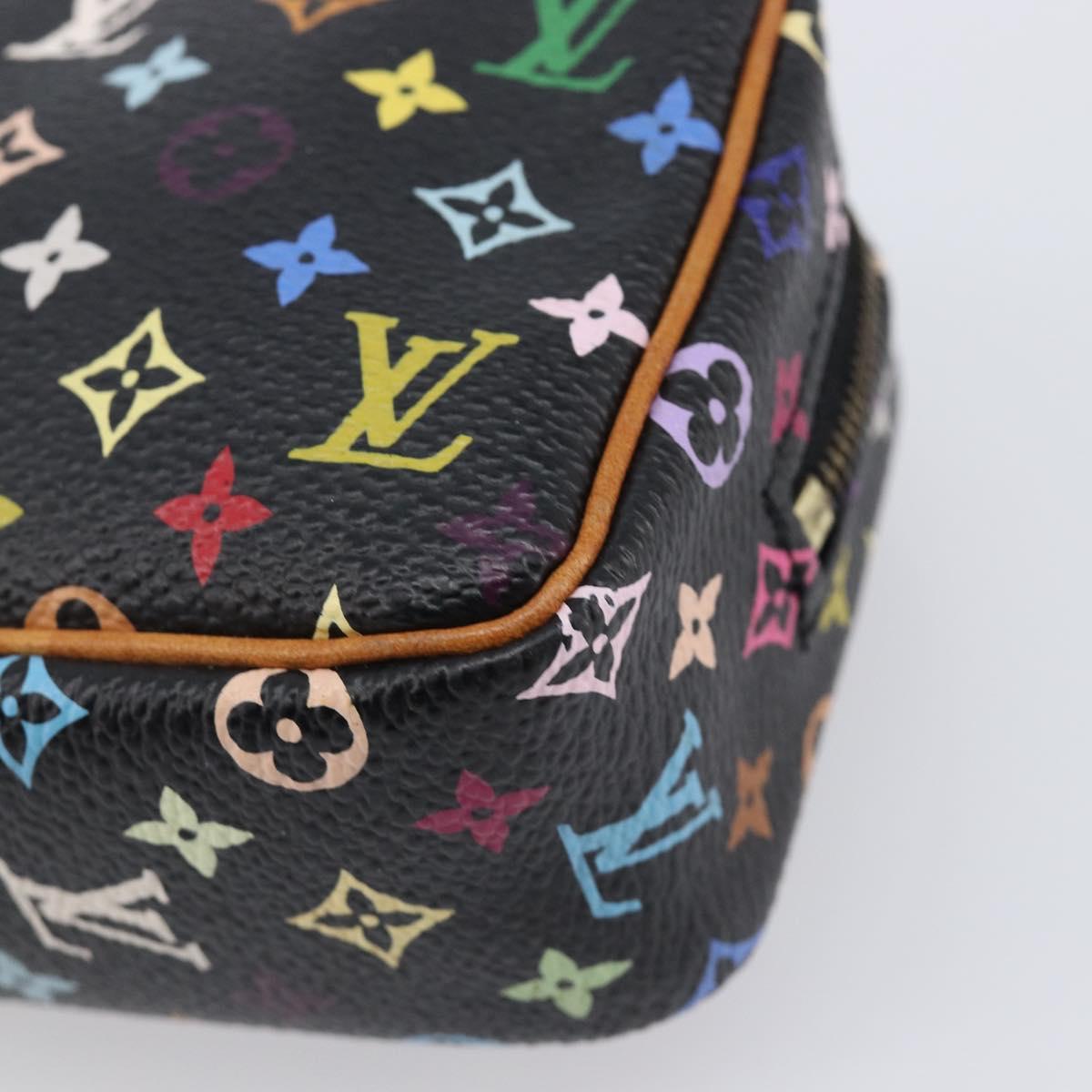 LOUIS VUITTON Monogram Multicolor Trousse Wapity Pouch Black M58034 Auth 206275A