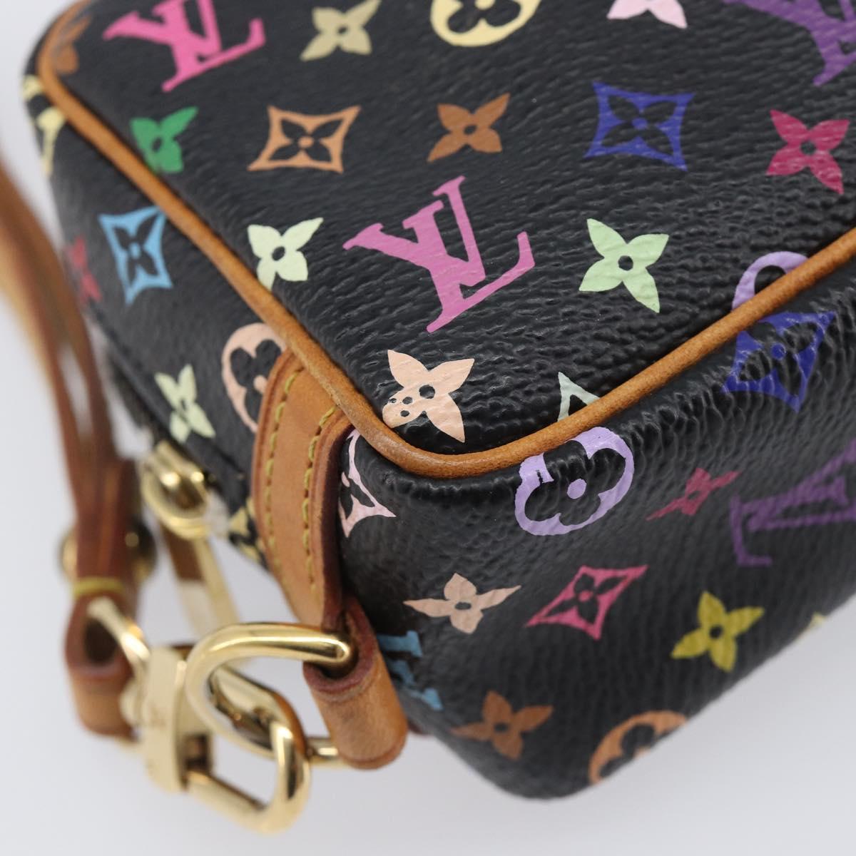 LOUIS VUITTON Monogram Multicolor Trousse Wapity Pouch Black M58034 Auth 206275A