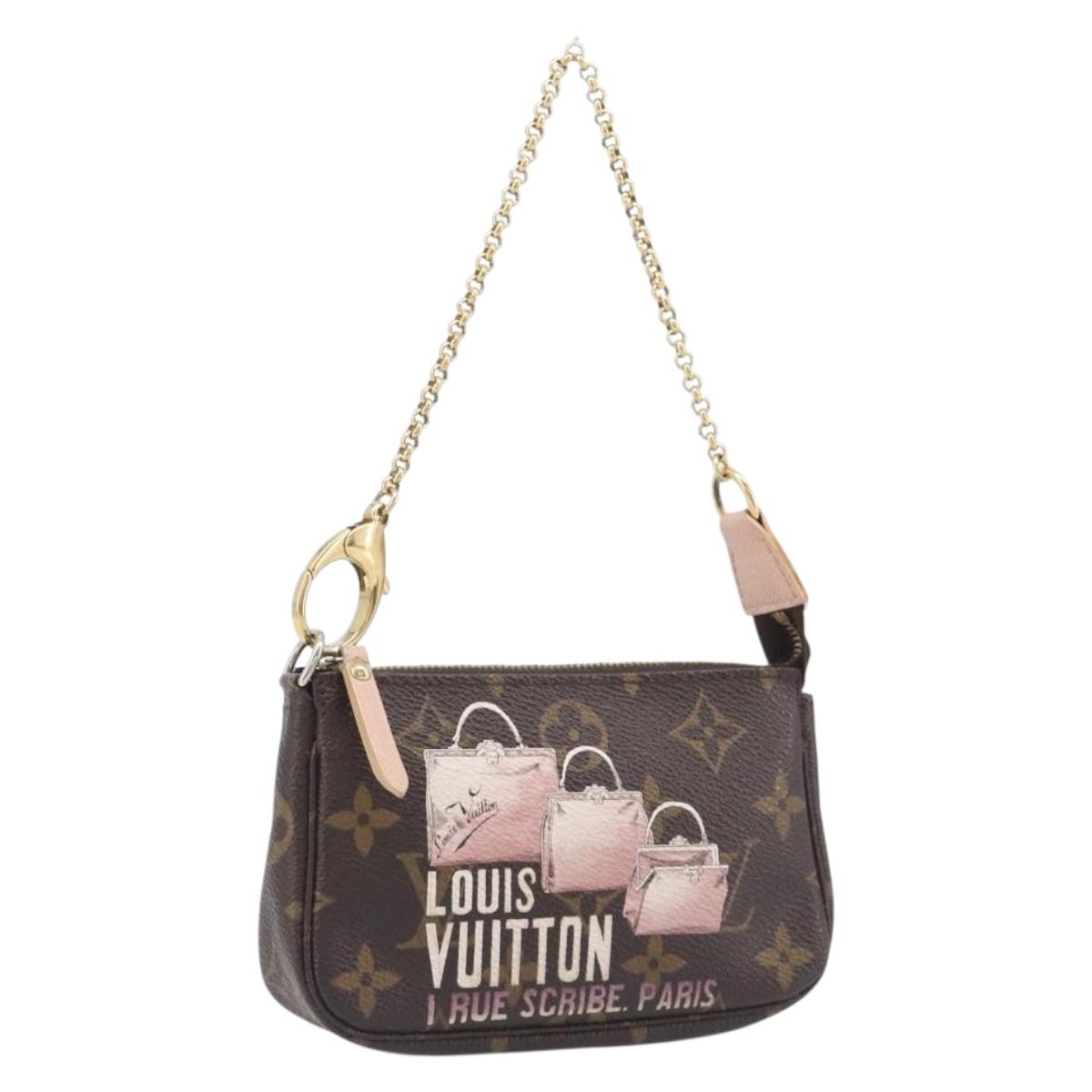 LOUIS VUITTON Monogram Bag print Mini Pochette Pouch M60245 LV Auth 206276M