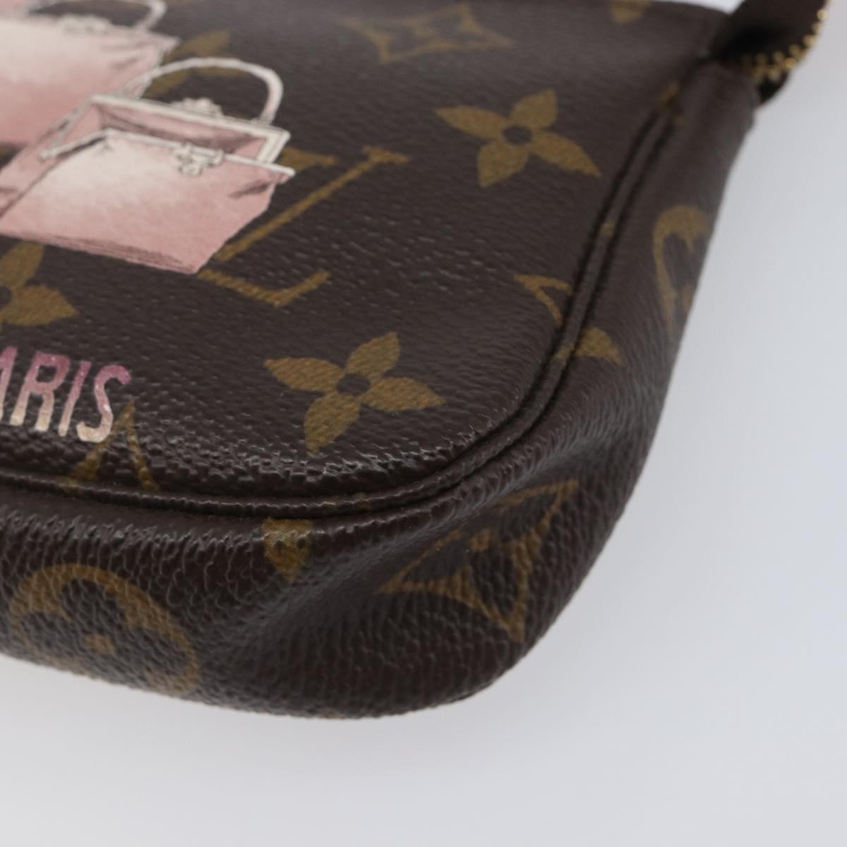 LOUIS VUITTON Monogram Bag print Mini Pochette Pouch M60245 LV Auth 206276M
