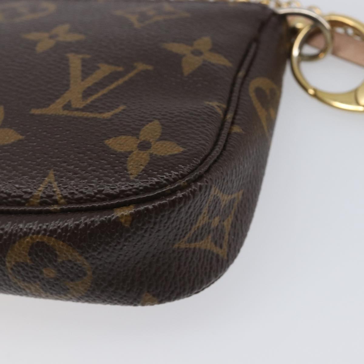 LOUIS VUITTON Monogram Bag print Mini Pochette Pouch M60245 LV Auth 206276M