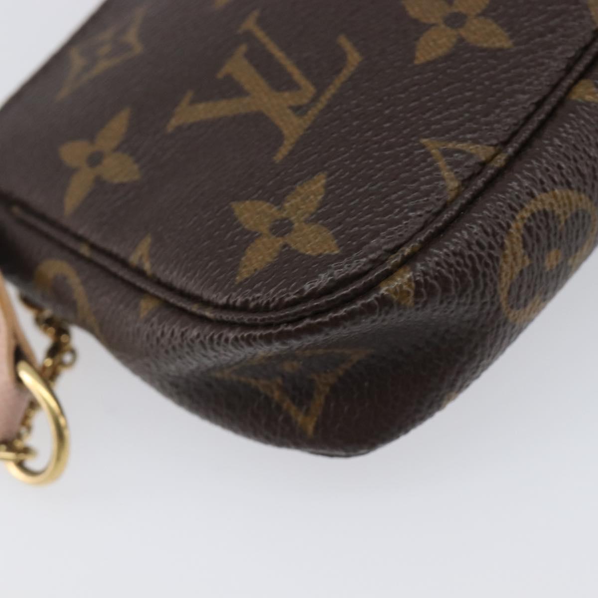 LOUIS VUITTON Monogram Bag print Mini Pochette Pouch M60245 LV Auth 206276M