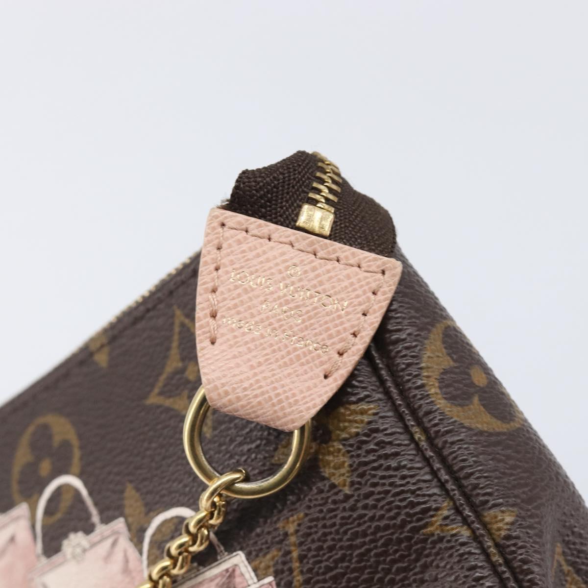 LOUIS VUITTON Monogram Bag print Mini Pochette Pouch M60245 LV Auth 206276M
