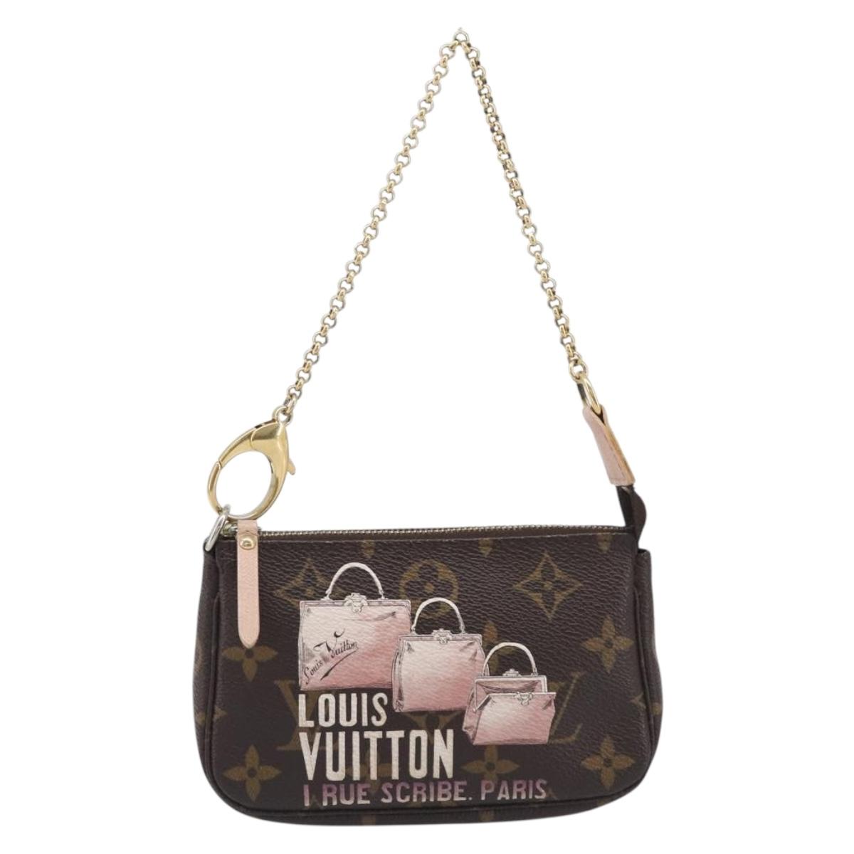 LOUIS VUITTON Monogram Bag print Mini Pochette Pouch M60245 LV Auth 206276M