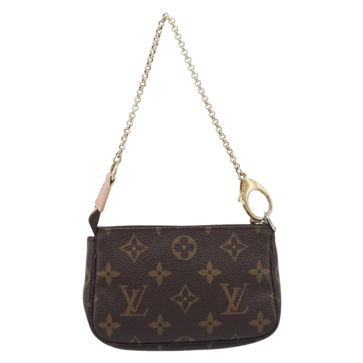 LOUIS VUITTON Monogram Bag print Mini Pochette Pouch M60245 LV Auth 206276M