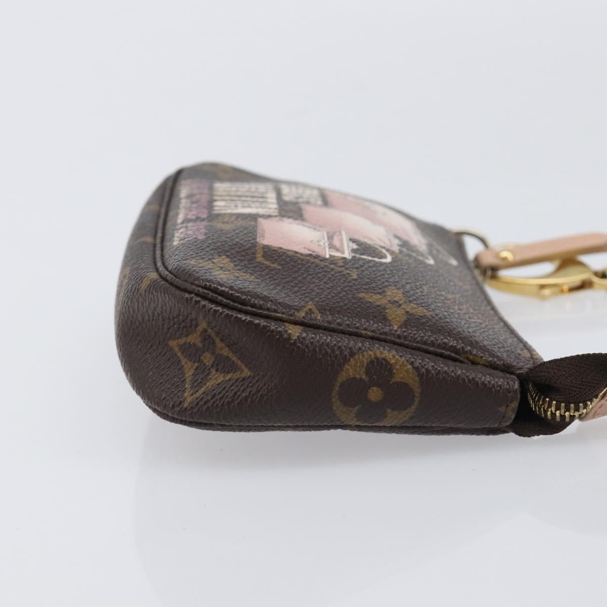 LOUIS VUITTON Monogram Bag print Mini Pochette Pouch M60245 LV Auth 206276M