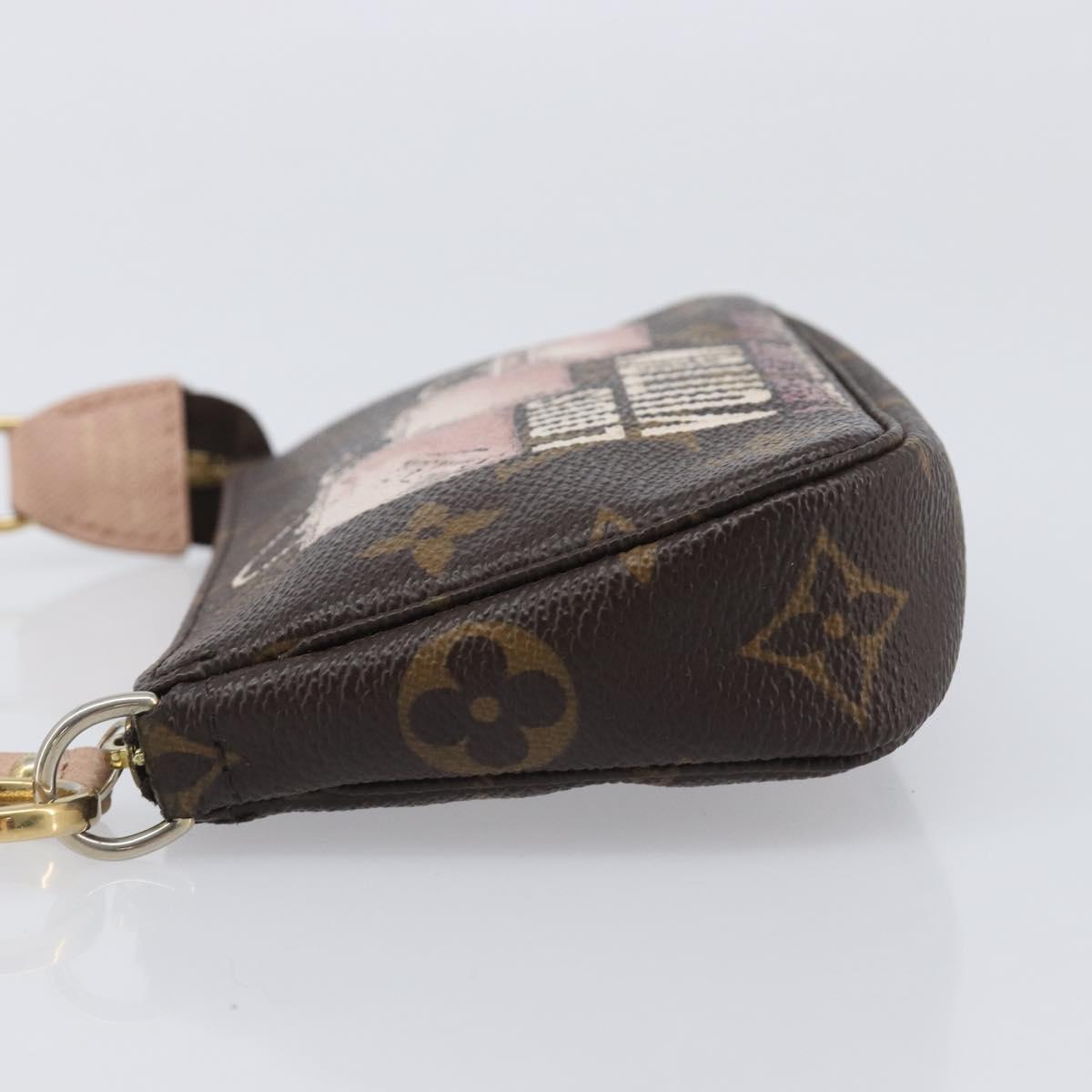 LOUIS VUITTON Monogram Bag print Mini Pochette Pouch M60245 LV Auth 206276M