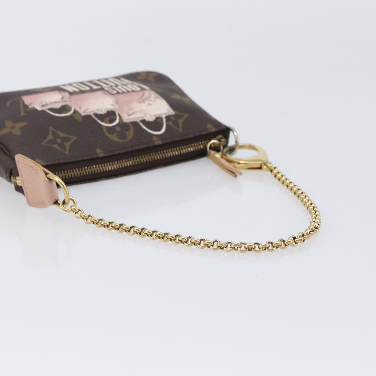 LOUIS VUITTON Monogram Bag print Mini Pochette Pouch M60245 LV Auth 206276M