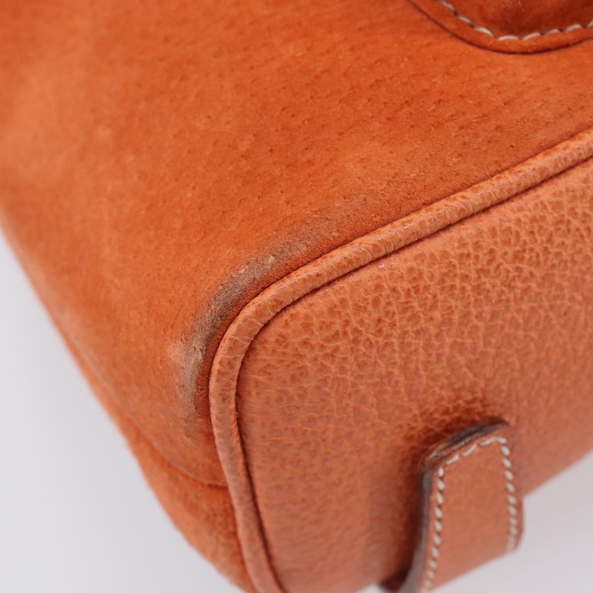 GUCCI Bamboo Backpack Suede Orange Gold 003 2058 0030 Auth 206284