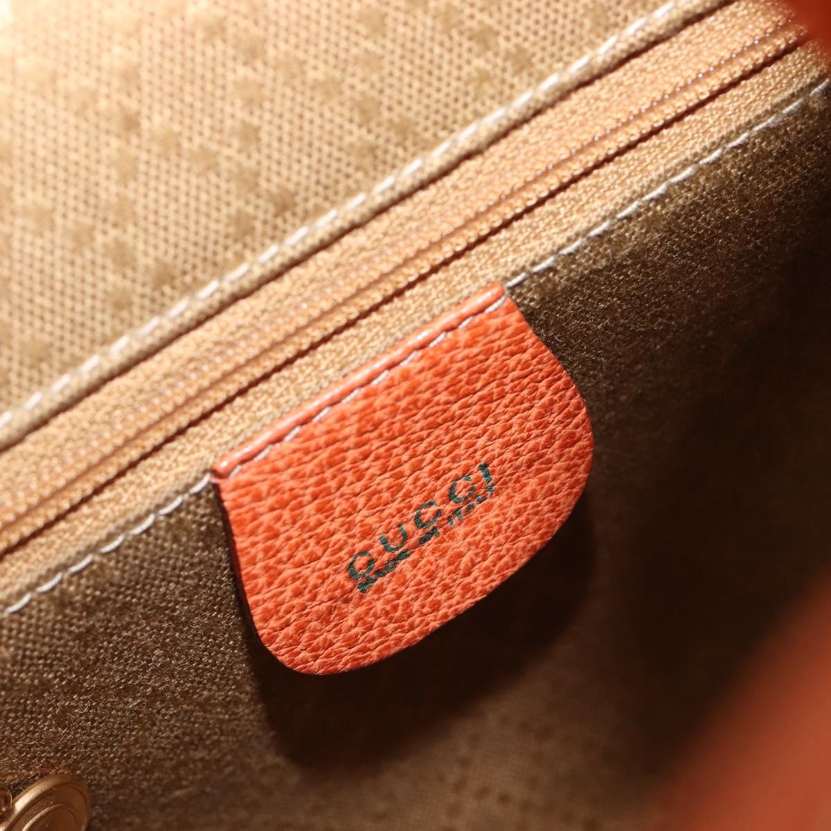 GUCCI Bamboo Backpack Suede Orange Gold 003 2058 0030 Auth 206284