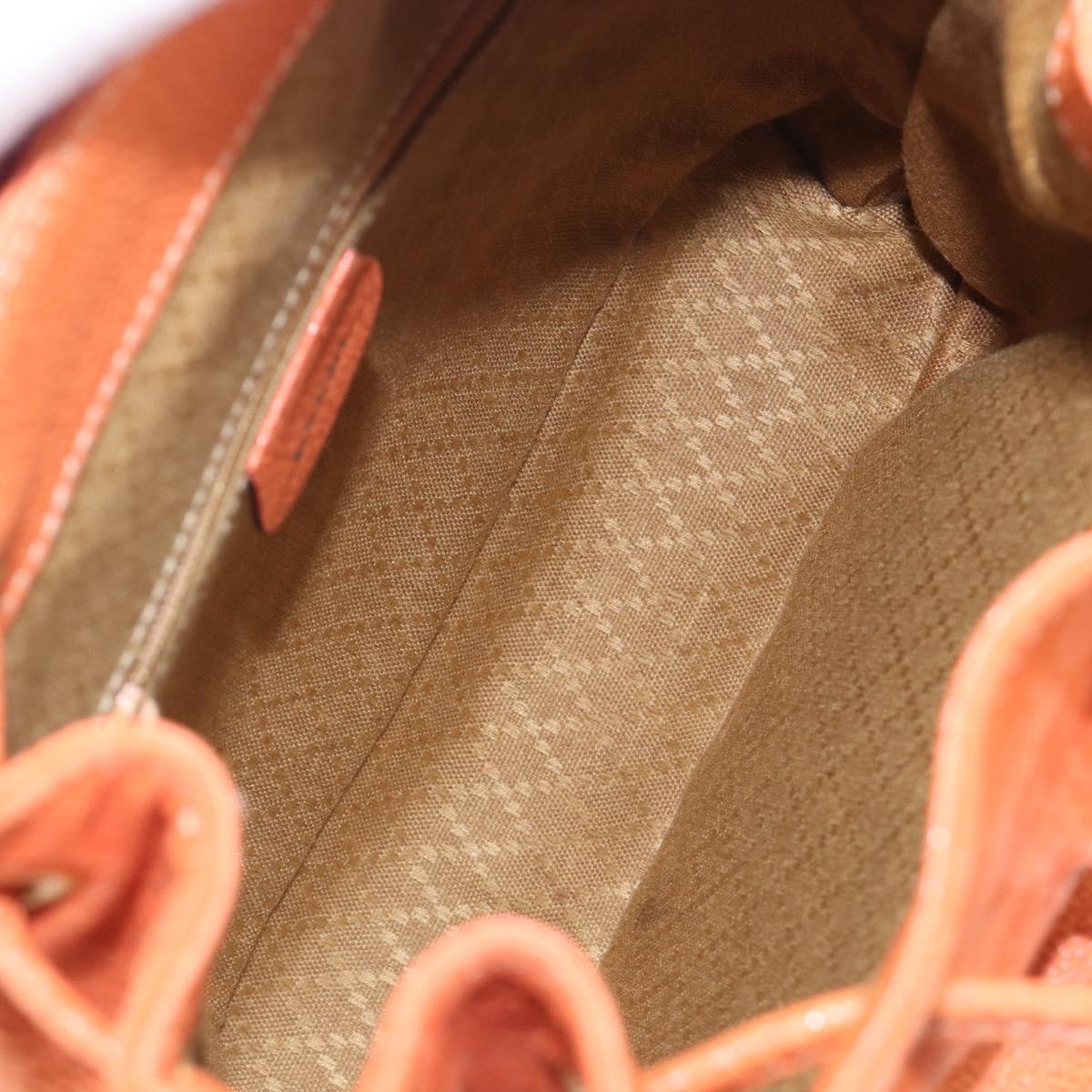GUCCI Bamboo Backpack Suede Orange Gold 003 2058 0030 Auth 206284