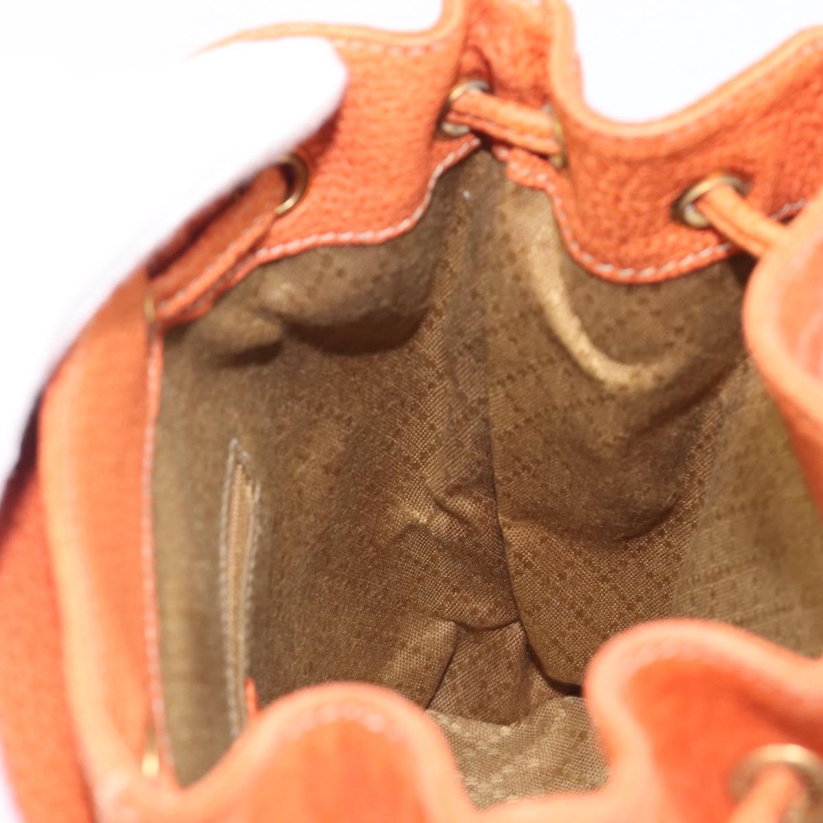 GUCCI Bamboo Backpack Suede Orange Gold 003 2058 0030 Auth 206284