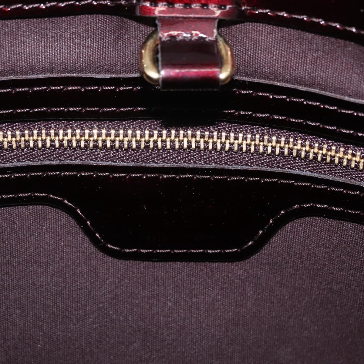 LOUIS VUITTON Monogram Vernis Wilshire PM Hand Bag Amarante M93641 Auth 206294A