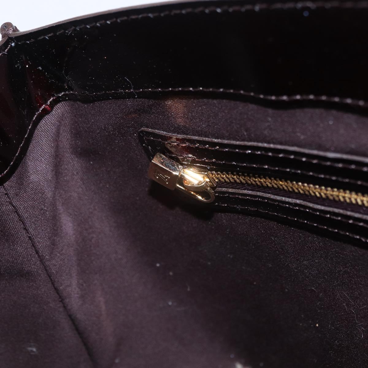 LOUIS VUITTON Monogram Vernis Wilshire PM Hand Bag Amarante M93641 Auth 206294A