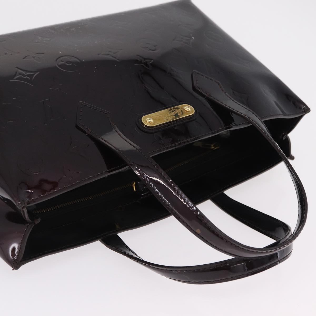 LOUIS VUITTON Monogram Vernis Wilshire PM Hand Bag Amarante M93641 Auth 206294A