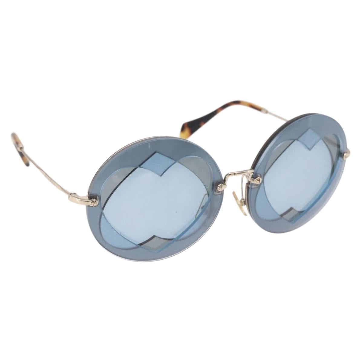 Miu Miu Sunglasses metal Silver Auth 206297A