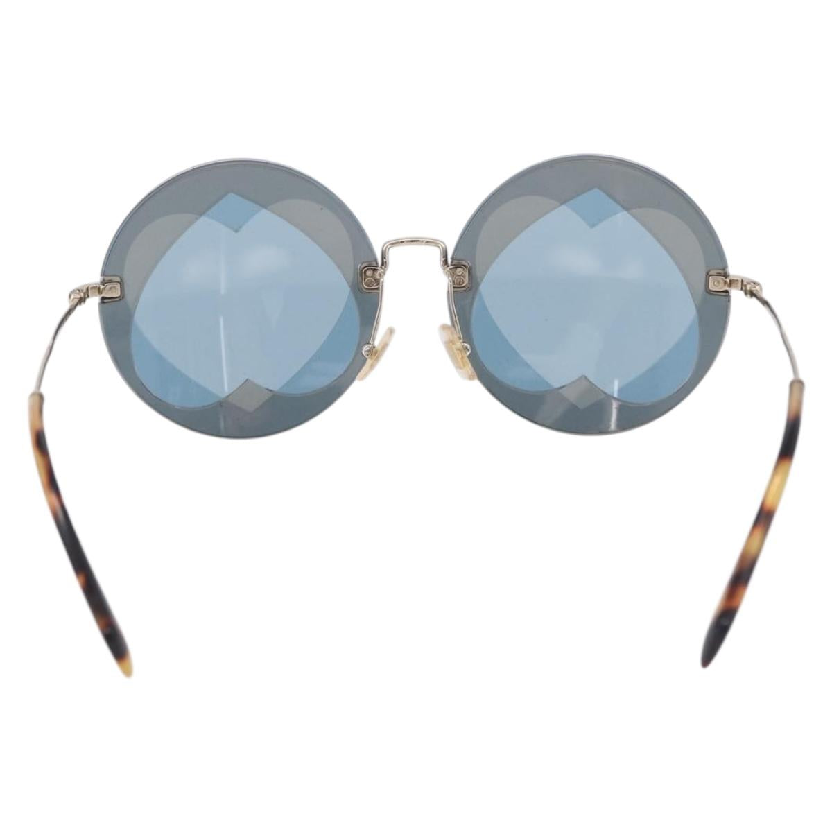 Miu Miu Sunglasses metal Silver Auth 206297A