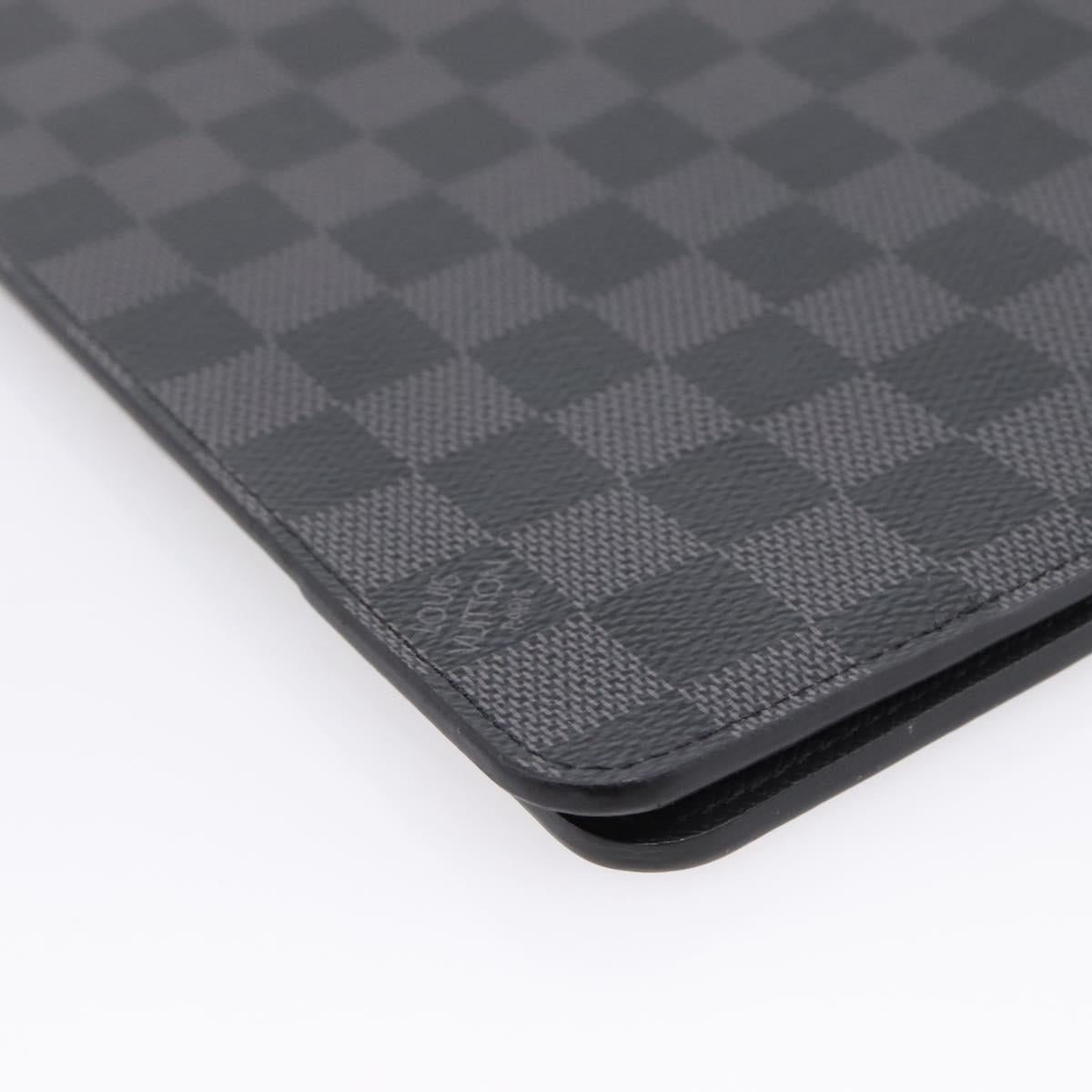 LOUIS VUITTON Damier Graphite Agenda Bureau Note Cover R20974 LV Auth 206298V