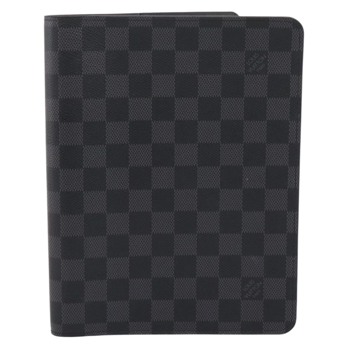 LOUIS VUITTON Damier Graphite Agenda Bureau Note Cover R20974 LV Auth 206298V