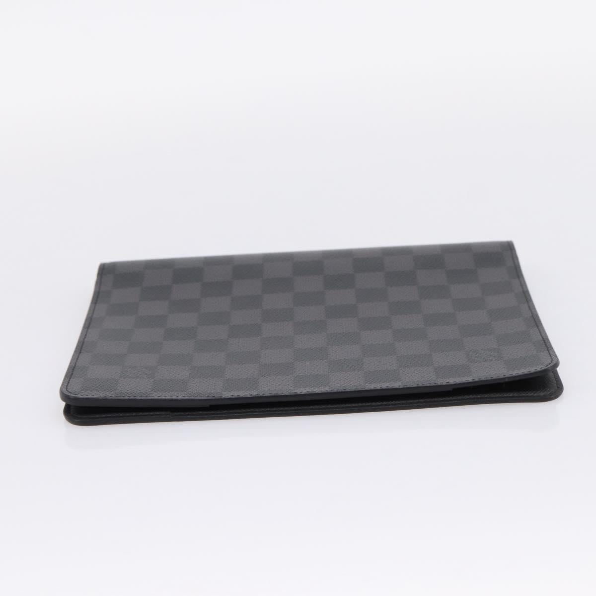 LOUIS VUITTON Damier Graphite Agenda Bureau Note Cover R20974 LV Auth 206298V