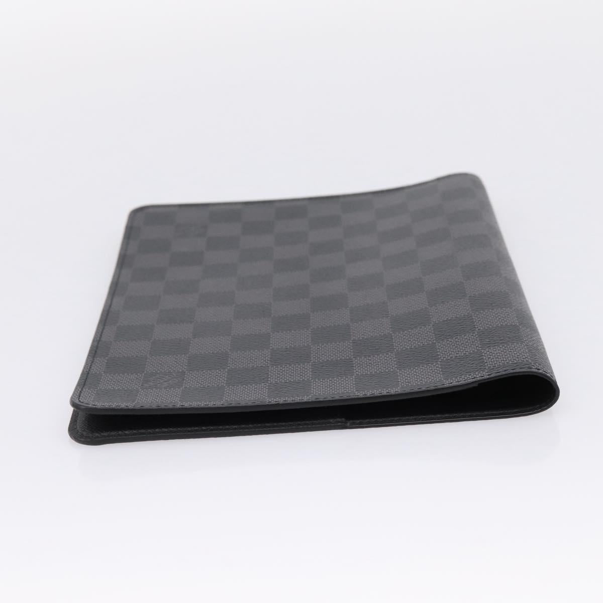 LOUIS VUITTON Damier Graphite Agenda Bureau Note Cover R20974 LV Auth 206298V