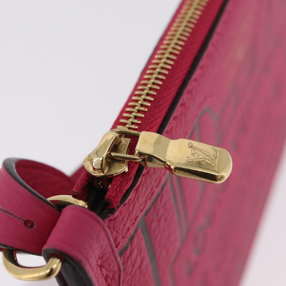 LOUIS VUITTON Monogram Neverfull Inside Out MM Pouch Pouch Pink LV Auth 206301V