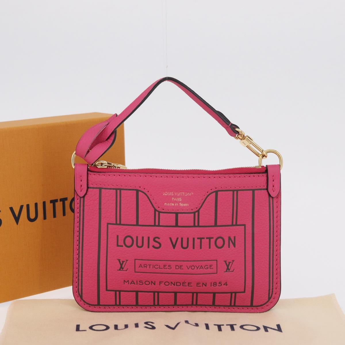 LOUIS VUITTON Monogram Neverfull Inside Out MM Pouch Pouch Pink LV Auth 206301V
