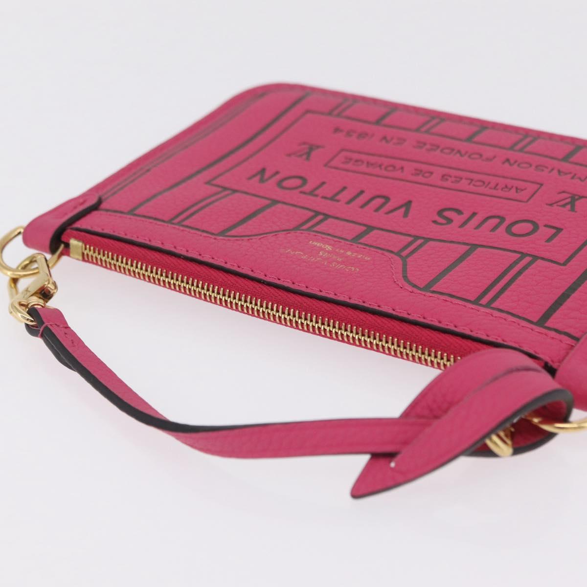 LOUIS VUITTON Monogram Neverfull Inside Out MM Pouch Pouch Pink LV Auth 206301V