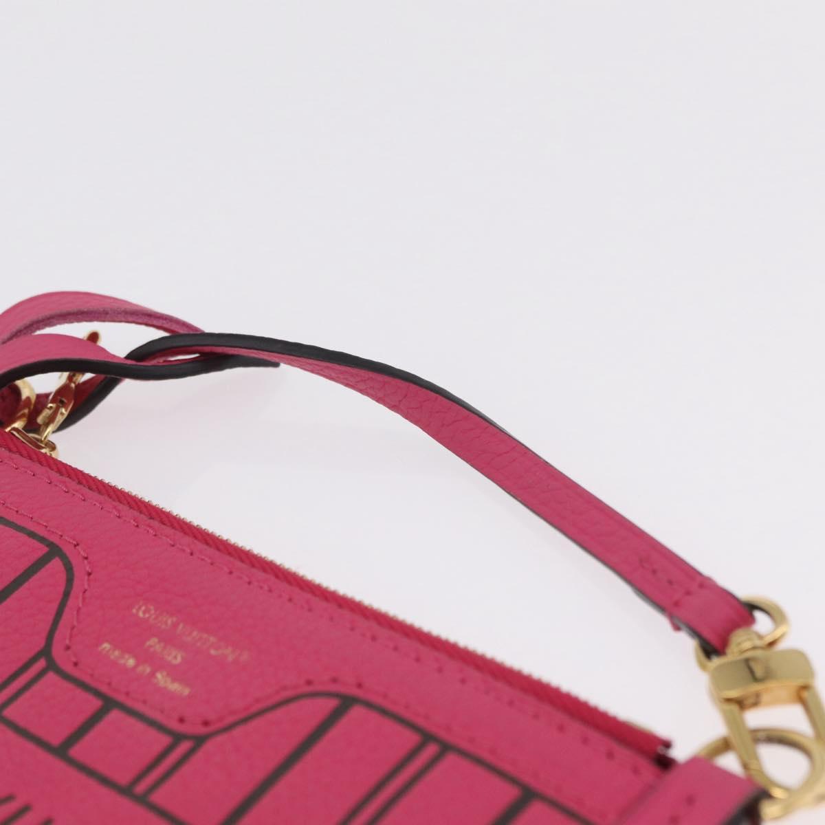 LOUIS VUITTON Monogram Neverfull Inside Out MM Pouch Pouch Pink LV Auth 206301V