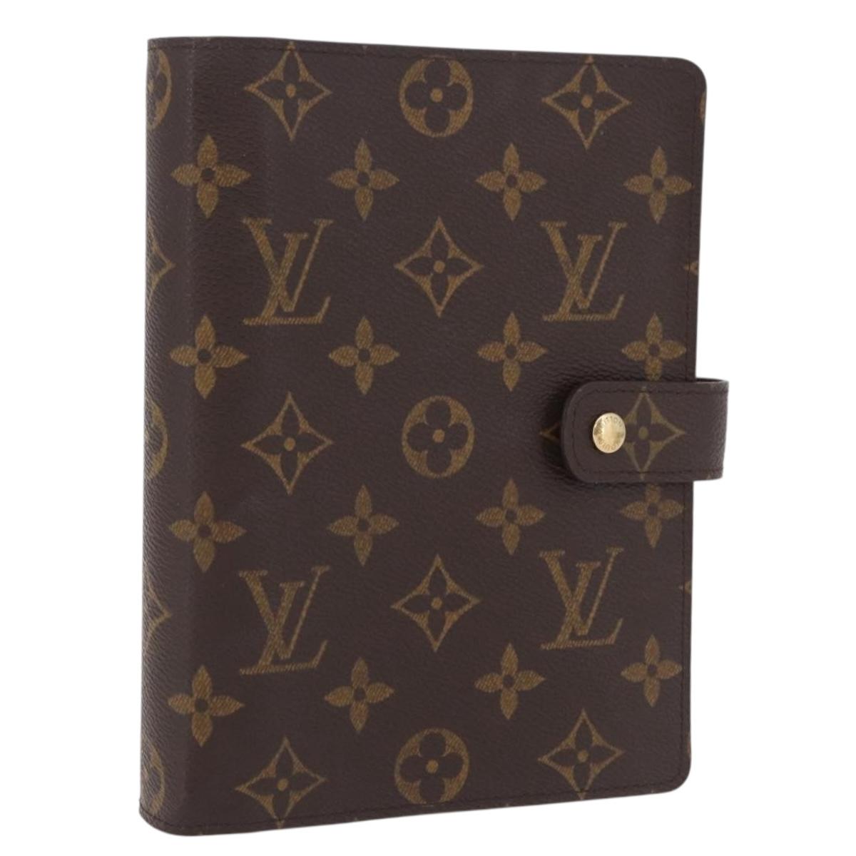 LOUIS VUITTON Monogram Agenda MM Day Planner Cover R20105 LV Auth 206302V