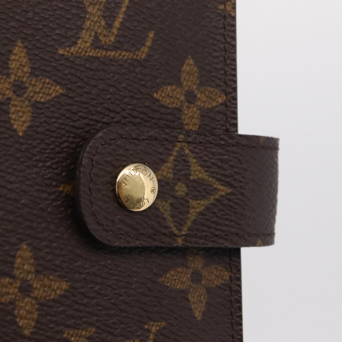 LOUIS VUITTON Monogram Agenda MM Day Planner Cover R20105 LV Auth 206302V