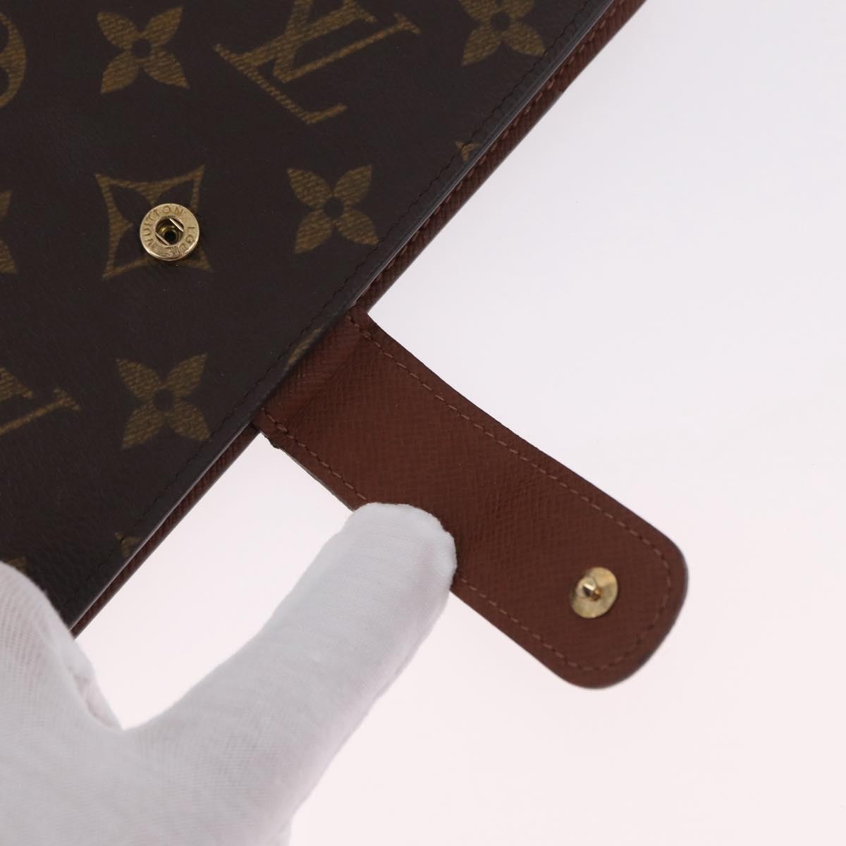 LOUIS VUITTON Monogram Agenda MM Day Planner Cover R20105 LV Auth 206302V