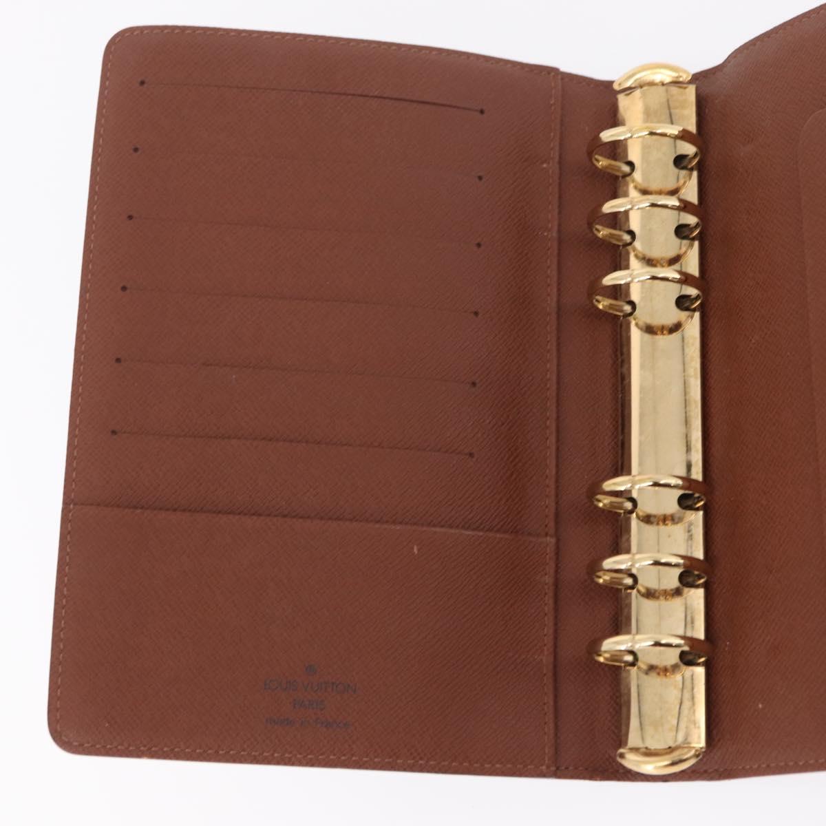 LOUIS VUITTON Monogram Agenda MM Day Planner Cover R20105 LV Auth 206302V