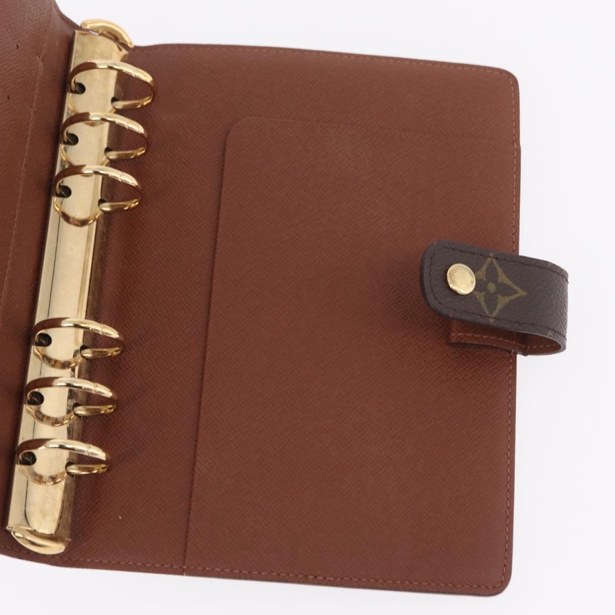 LOUIS VUITTON Monogram Agenda MM Day Planner Cover R20105 LV Auth 206302V