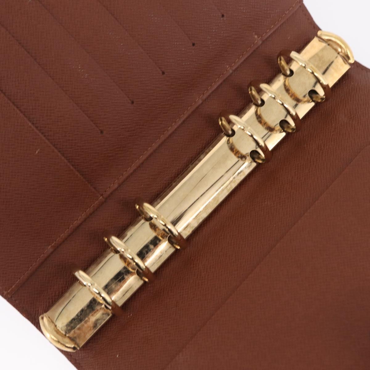 LOUIS VUITTON Monogram Agenda MM Day Planner Cover R20105 LV Auth 206302V