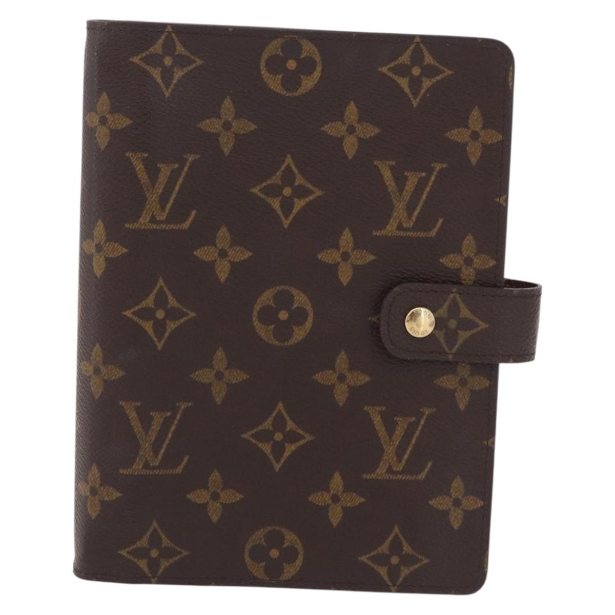 LOUIS VUITTON Monogram Agenda MM Day Planner Cover R20105 LV Auth 206302V