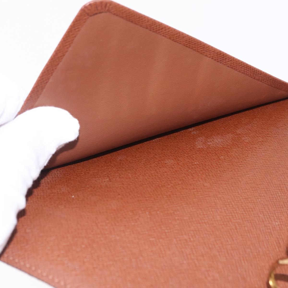 LOUIS VUITTON Monogram Agenda MM Day Planner Cover R20105 LV Auth 206302V