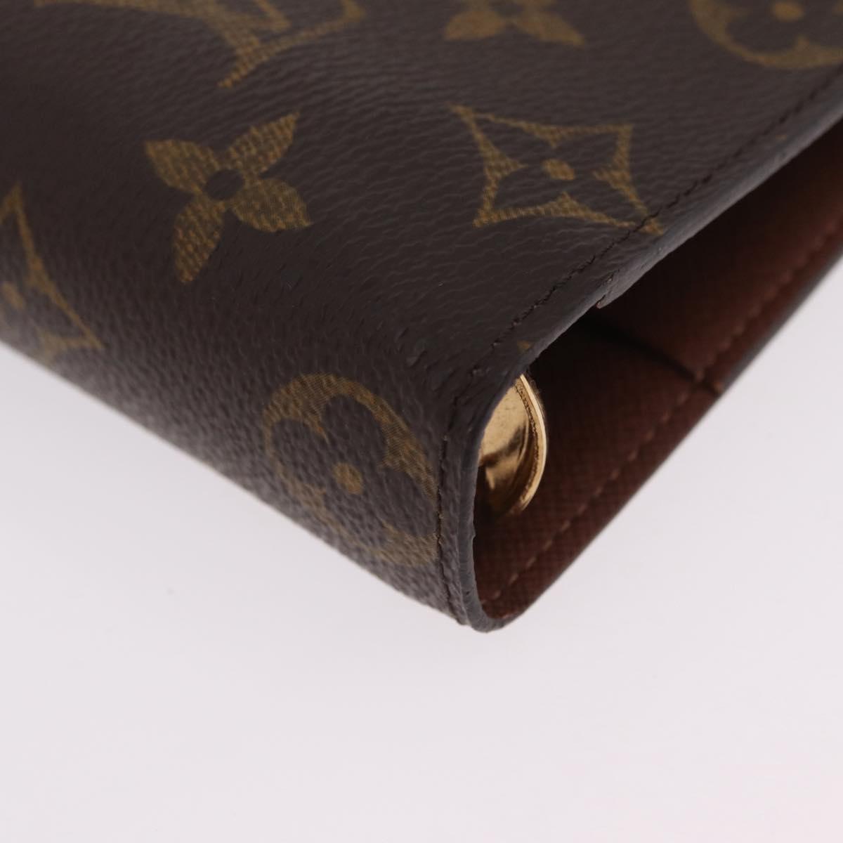 LOUIS VUITTON Monogram Agenda MM Day Planner Cover R20105 LV Auth 206302V