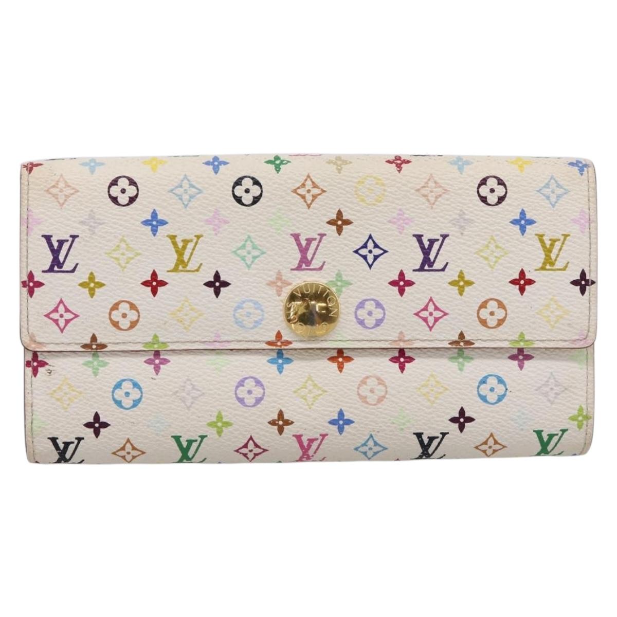 LOUIS VUITTON Monogram Multicolor Portefeuille Sarah Wallet M93745 Auth 206307