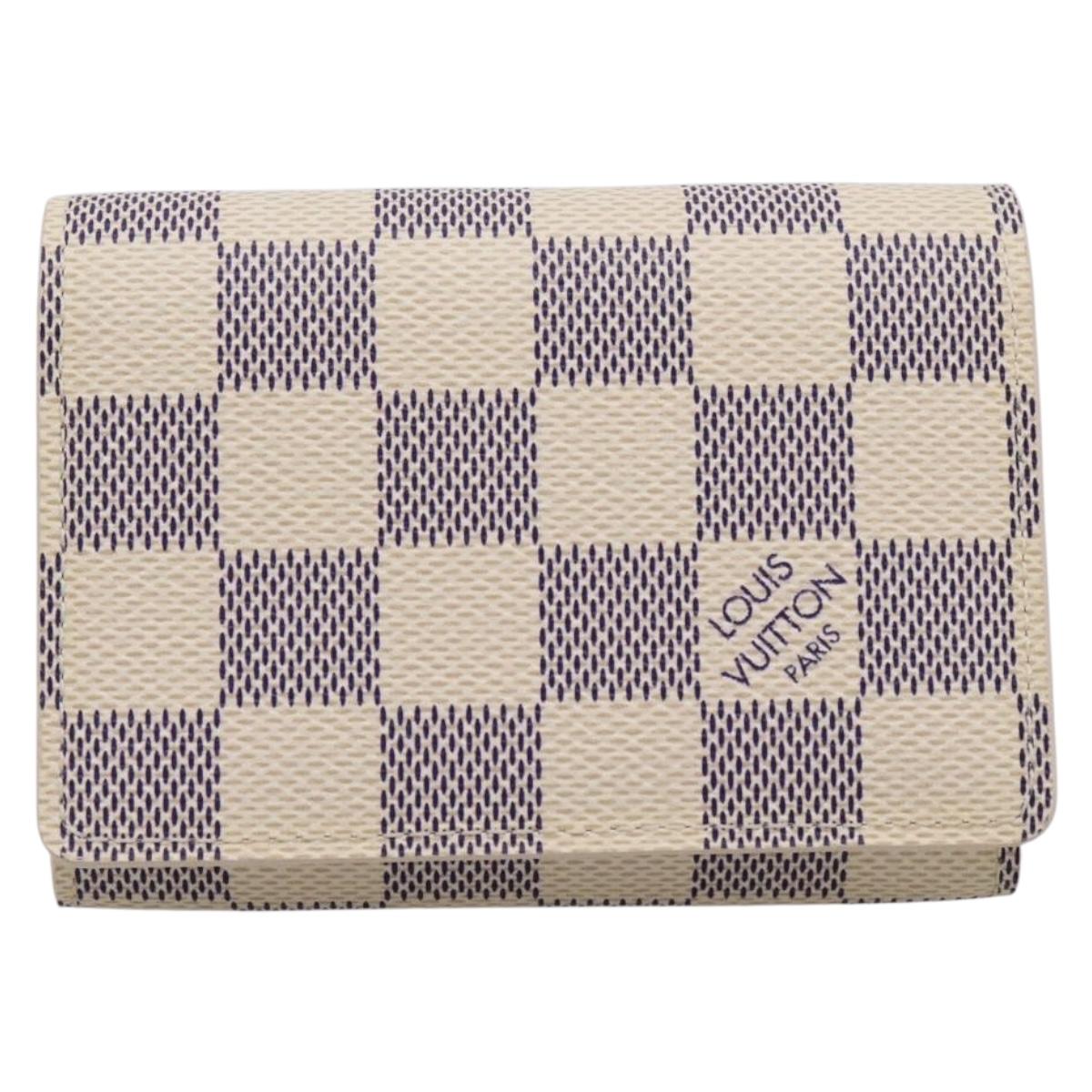 LOUIS VUITTON Damier Azur Anvelop Cult De Vuitto Case N61746 LV Auth 206313V