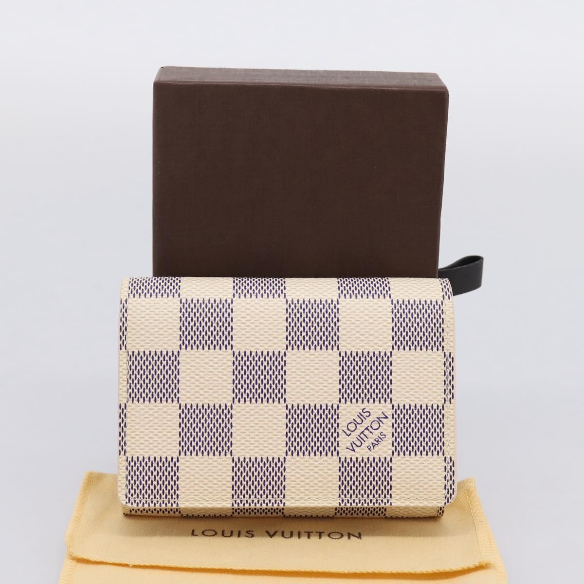 LOUIS VUITTON Damier Azur Anvelop Cult De Vuitto Case N61746 LV Auth 206313V