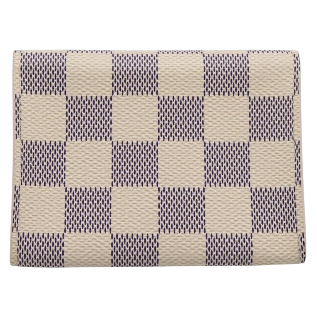 LOUIS VUITTON Damier Azur Anvelop Cult De Vuitto Case N61746 LV Auth 206313V