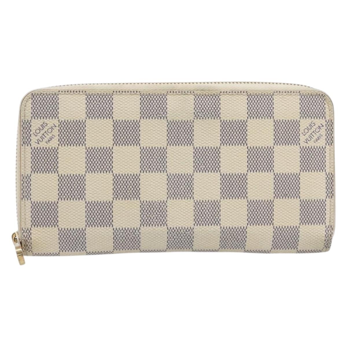 LOUIS VUITTON Damier Azur Zippy Wallet Long Wallet N60019 LV Auth 206314