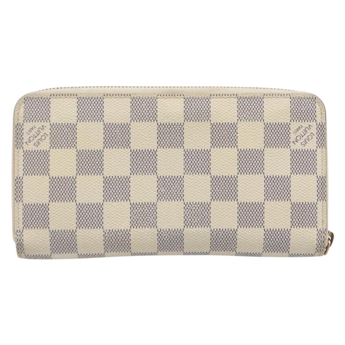 LOUIS VUITTON Damier Azur Zippy Wallet Long Wallet N60019 LV Auth 206314