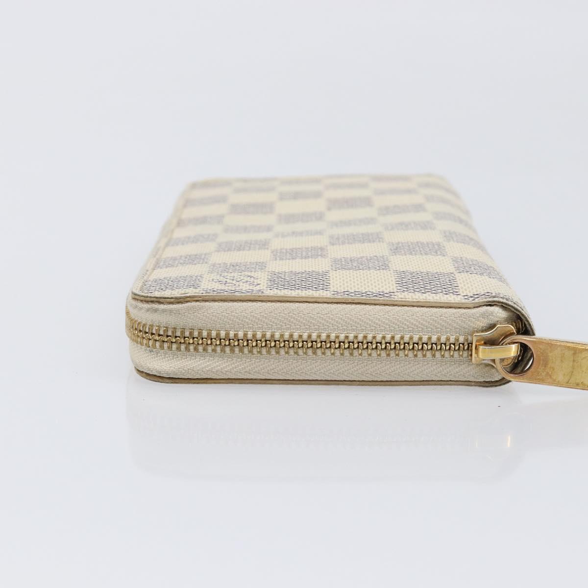 LOUIS VUITTON Damier Azur Zippy Wallet Long Wallet N60019 LV Auth 206314