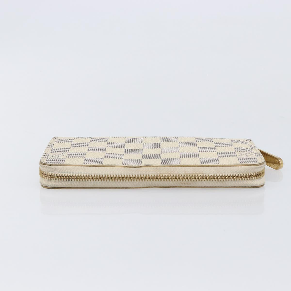 LOUIS VUITTON Damier Azur Zippy Wallet Long Wallet N60019 LV Auth 206314