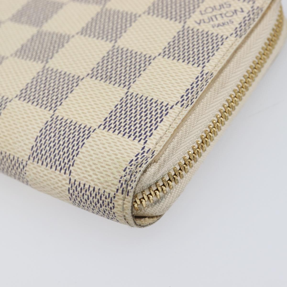 LOUIS VUITTON Damier Azur Zippy Wallet Long Wallet N60019 LV Auth 206314