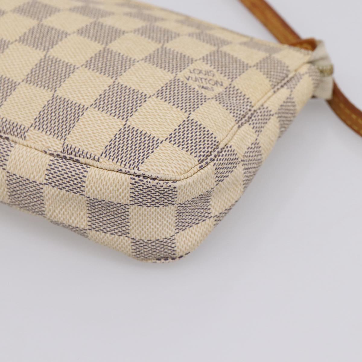 LOUIS VUITTON Damier Azur Pochette Accessoires Pouch N41207 LV Auth 206321A