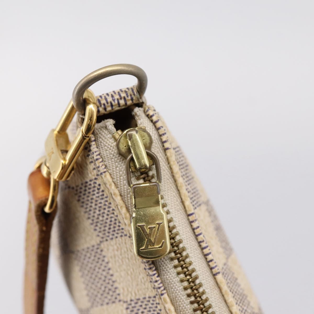 LOUIS VUITTON Damier Azur Pochette Accessoires Pouch N41207 LV Auth 206321A